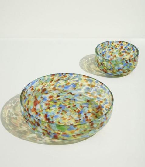 * SPECIAL 20% OFF Confetti Glass Bowls Multicolour set of 2