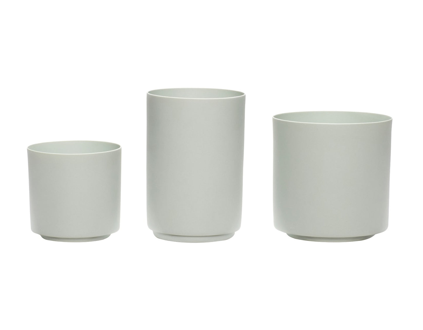 Tealight holder set/3, soft mint green