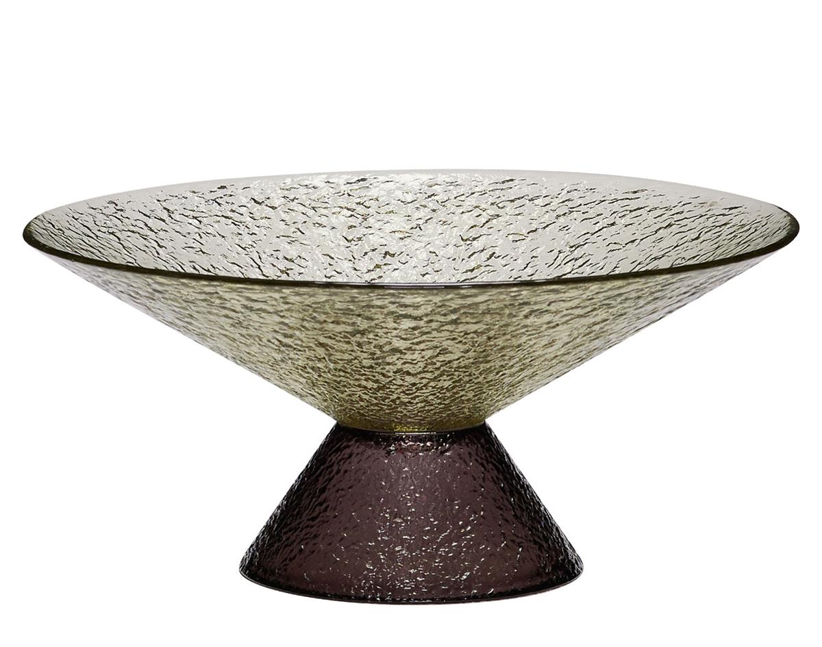Bonbon Glass Bowl Large, Green/Brown