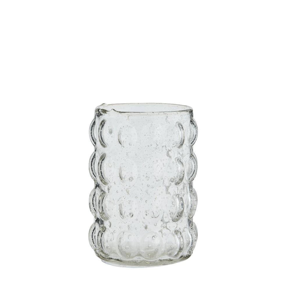 Glass vase w/ bubbles, Clear