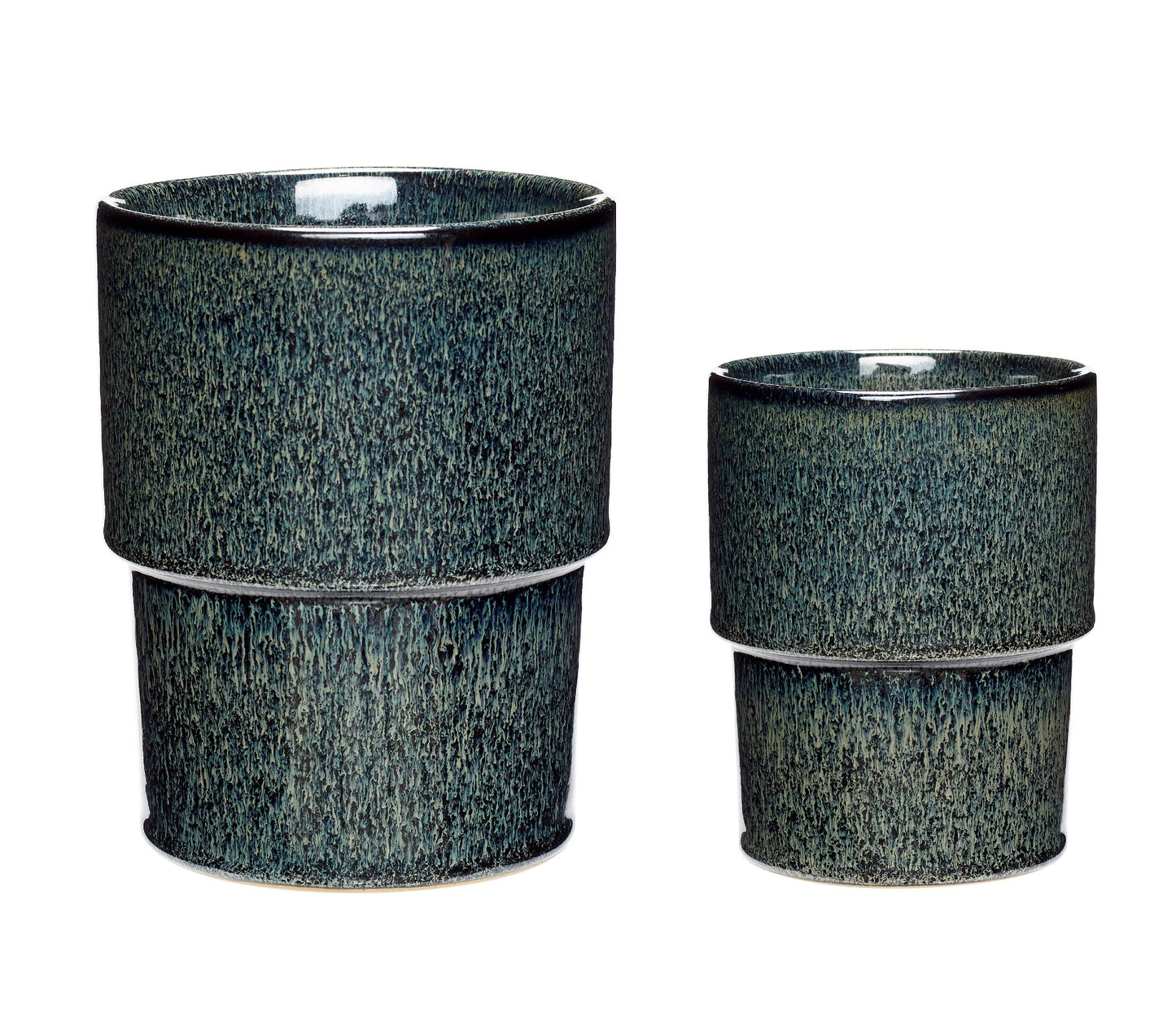 Ceramic Plant Pot, blue/green, set/2