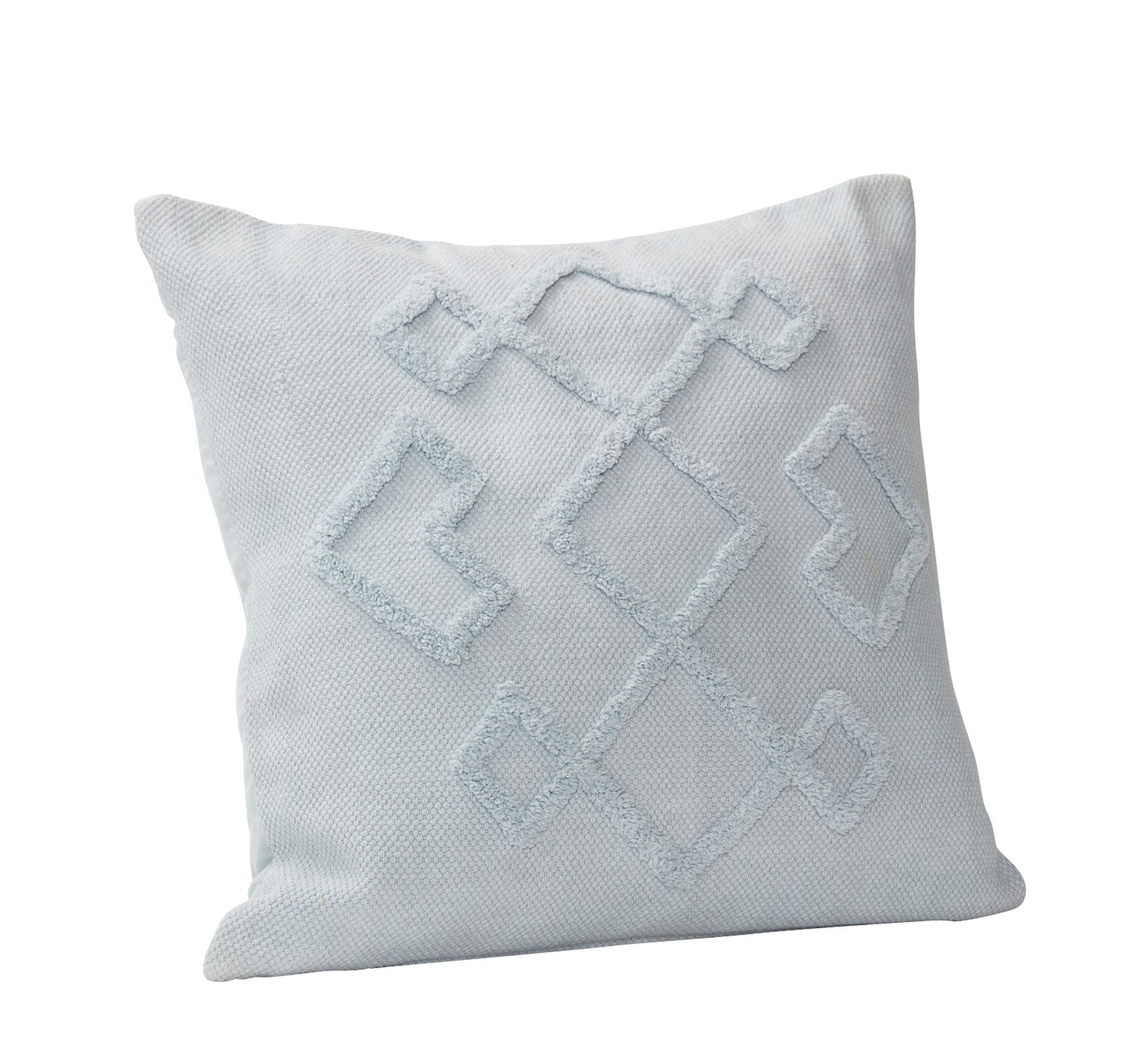 Powder Blue Cotton Cushion, with fill.