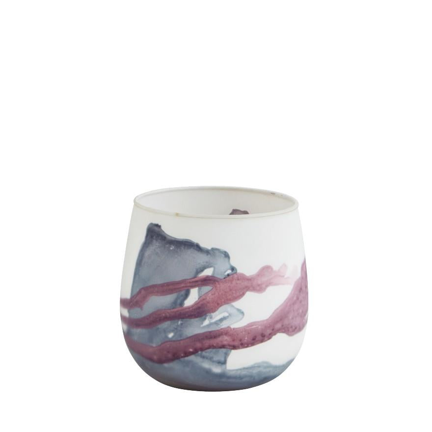 * SPECIAL 20% OFF Glass votive - White, marsala, grey. Small