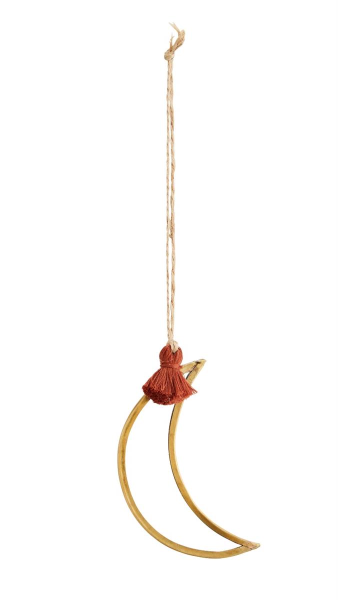 Hanging Gold/glass moon