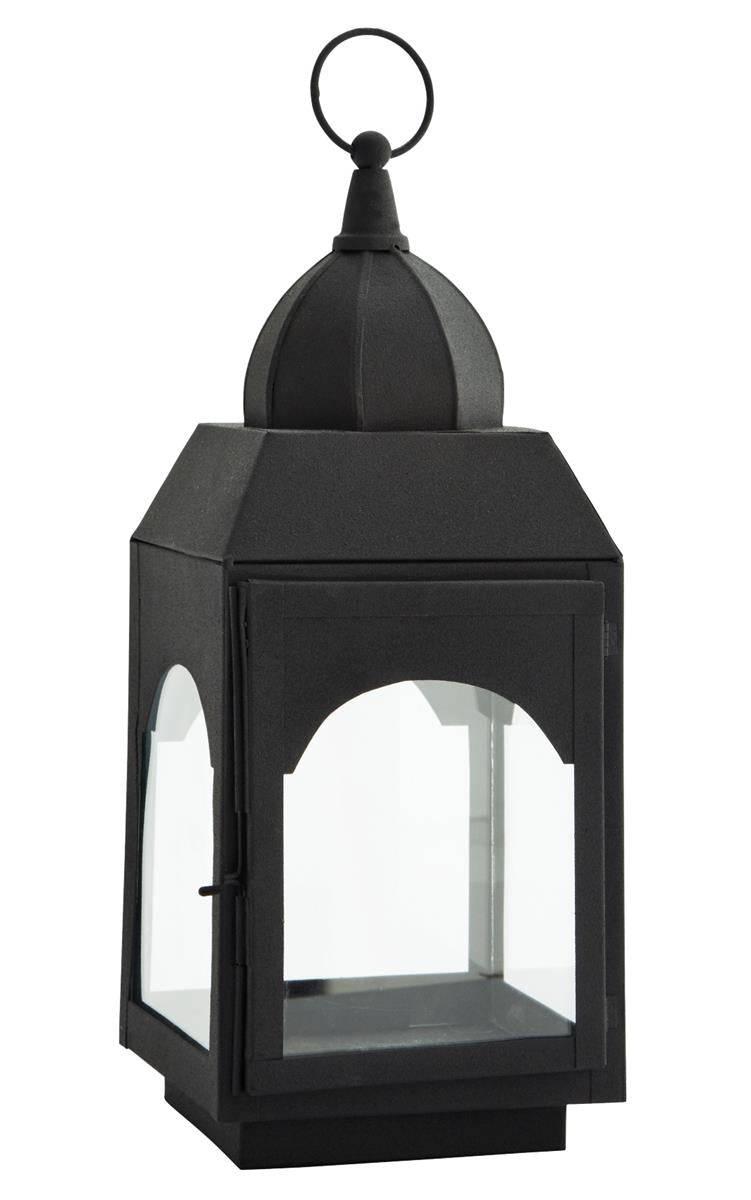 Iron lantern, matt black