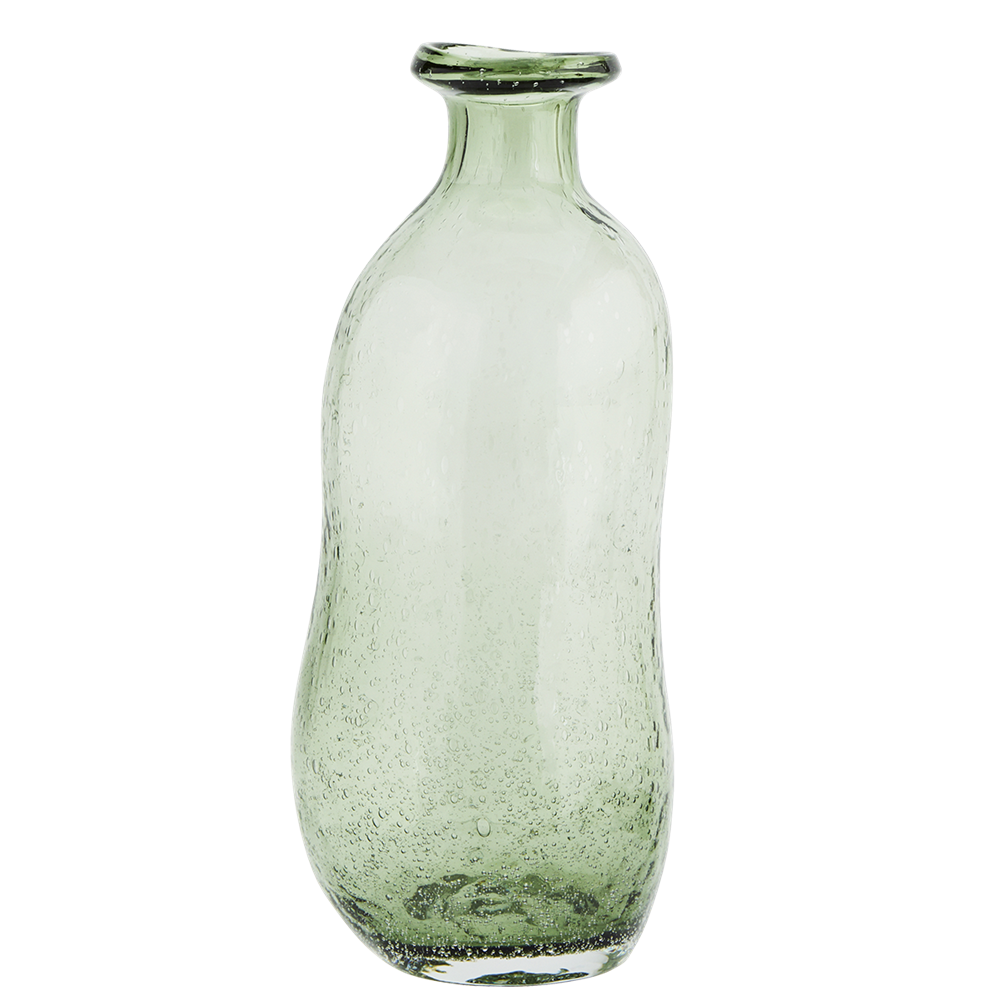 Organic shaped glass Vase Glass Green