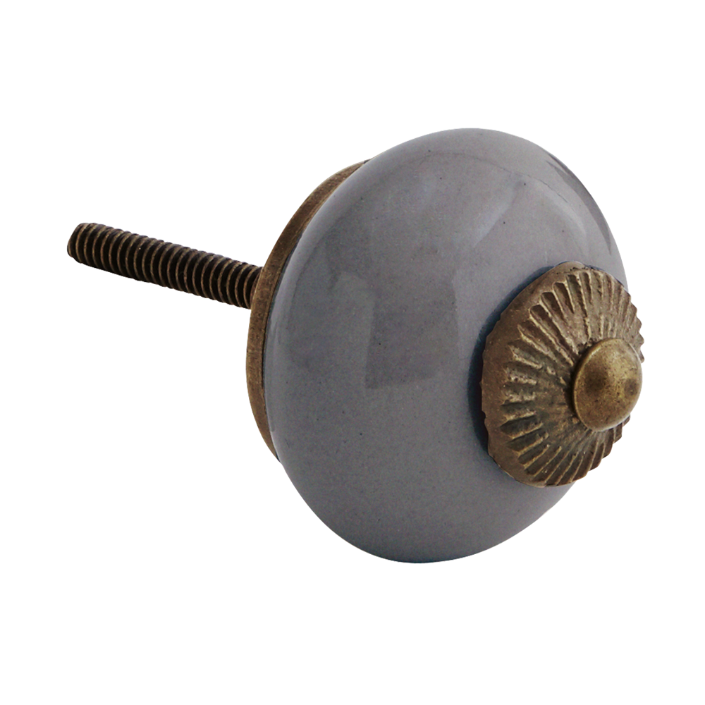 Stoneware doorknob.