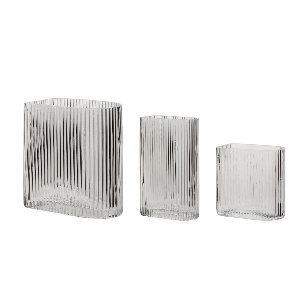 * SPECIAL 20% OFF Vase, glass, clear, s/3