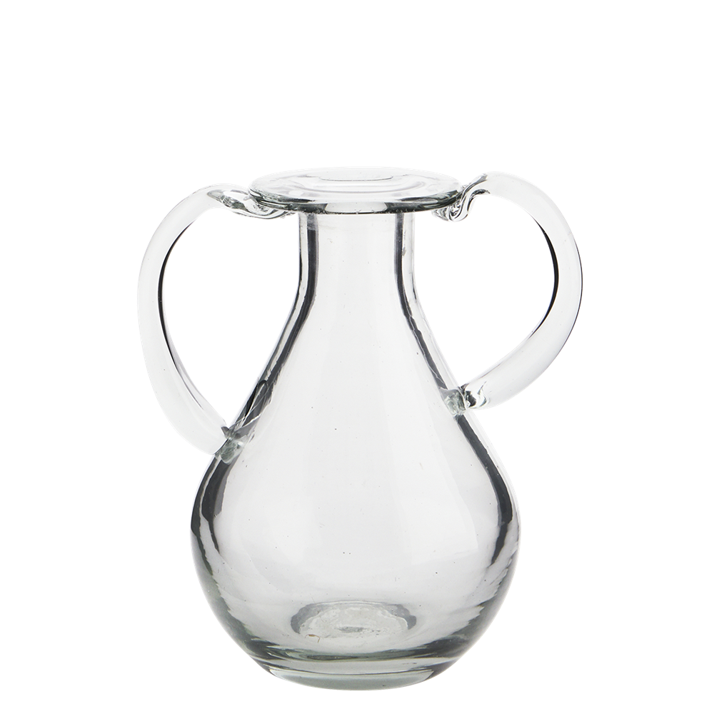 Glass vase w/ handles