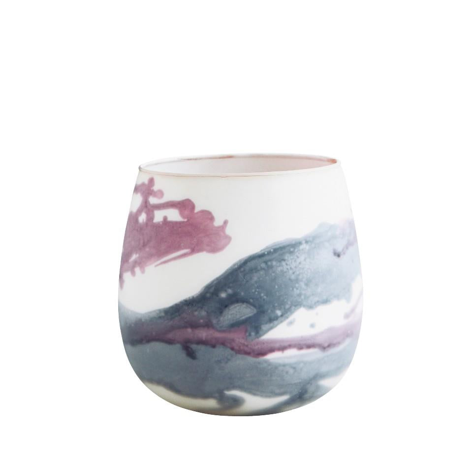 * SPECIAL 20% OFF Glass votive - White, marsala, grey