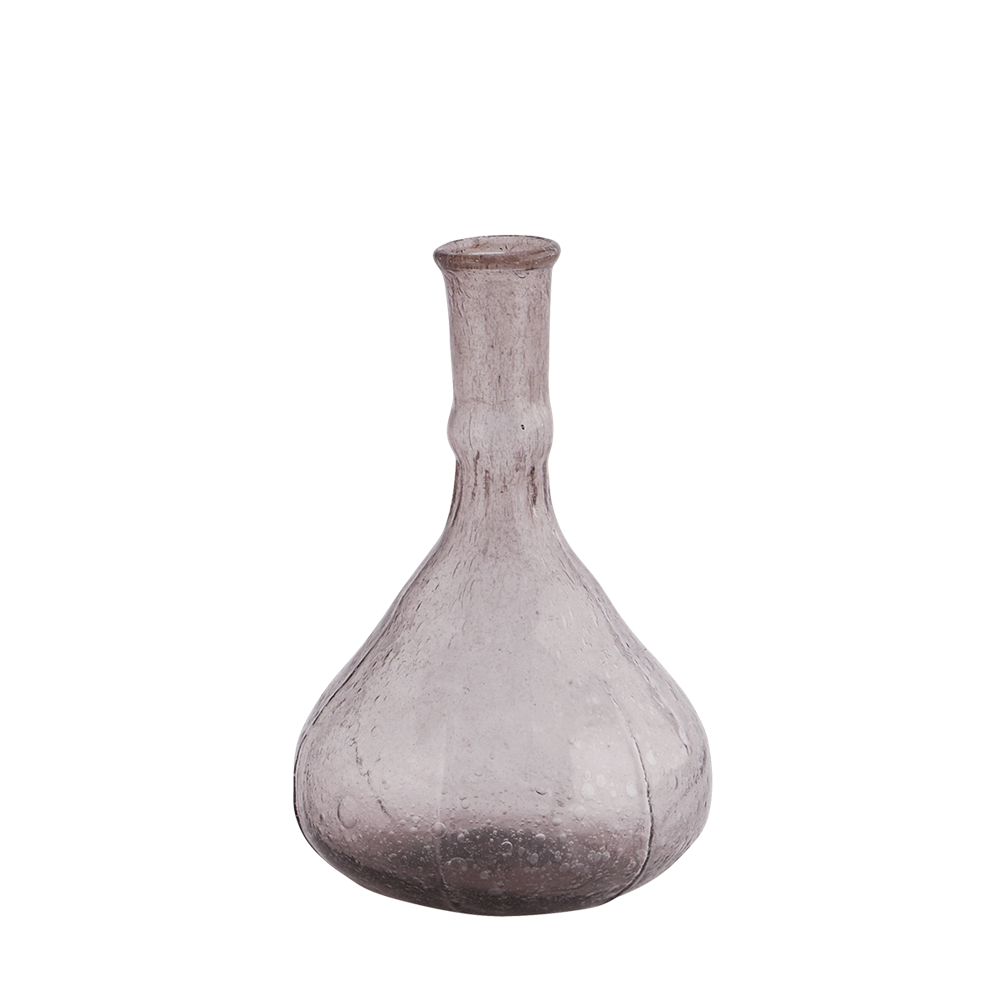 Recycled Glass vase, large Amber