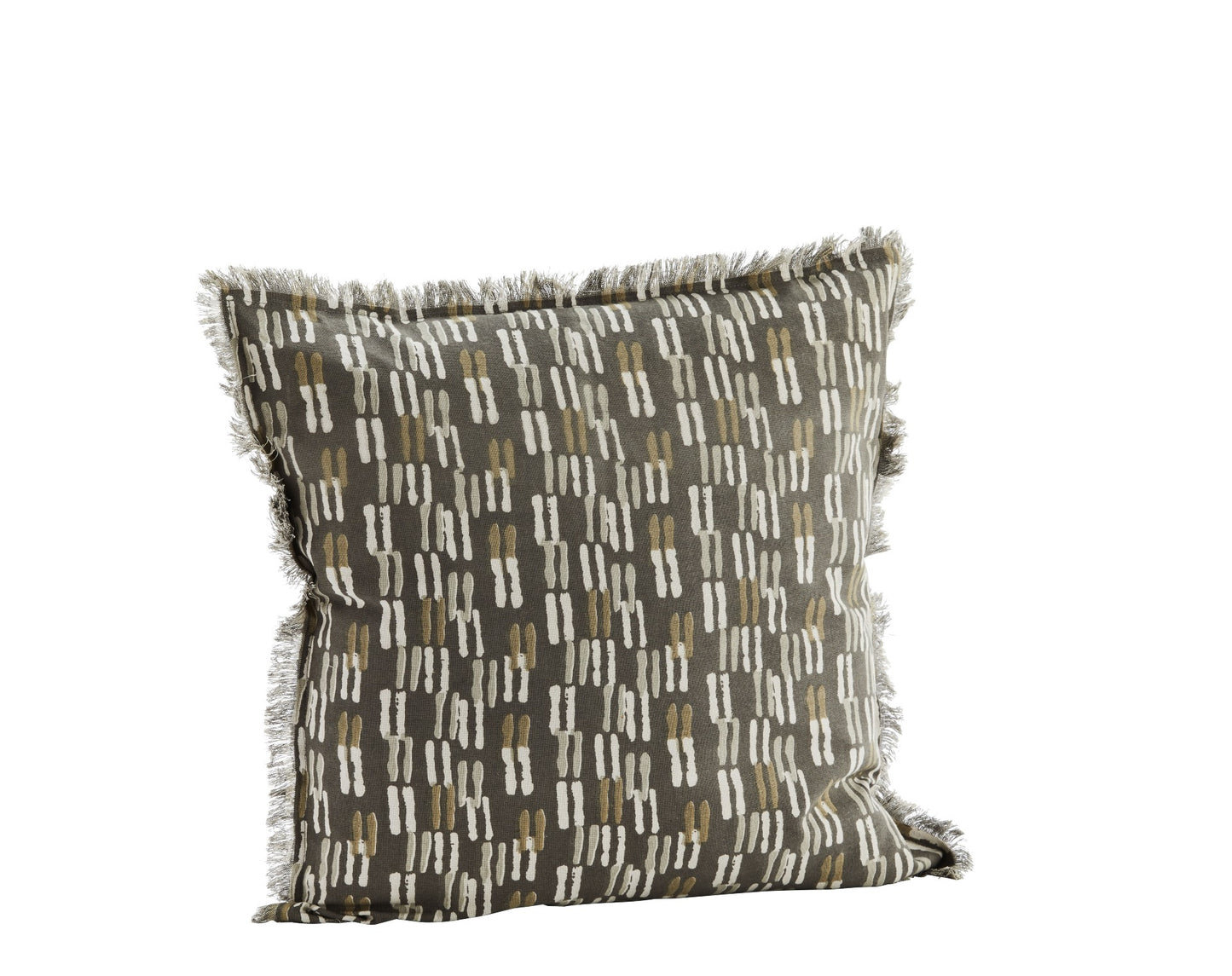 Printed Cushion Cover w/fringes, 50x50cm