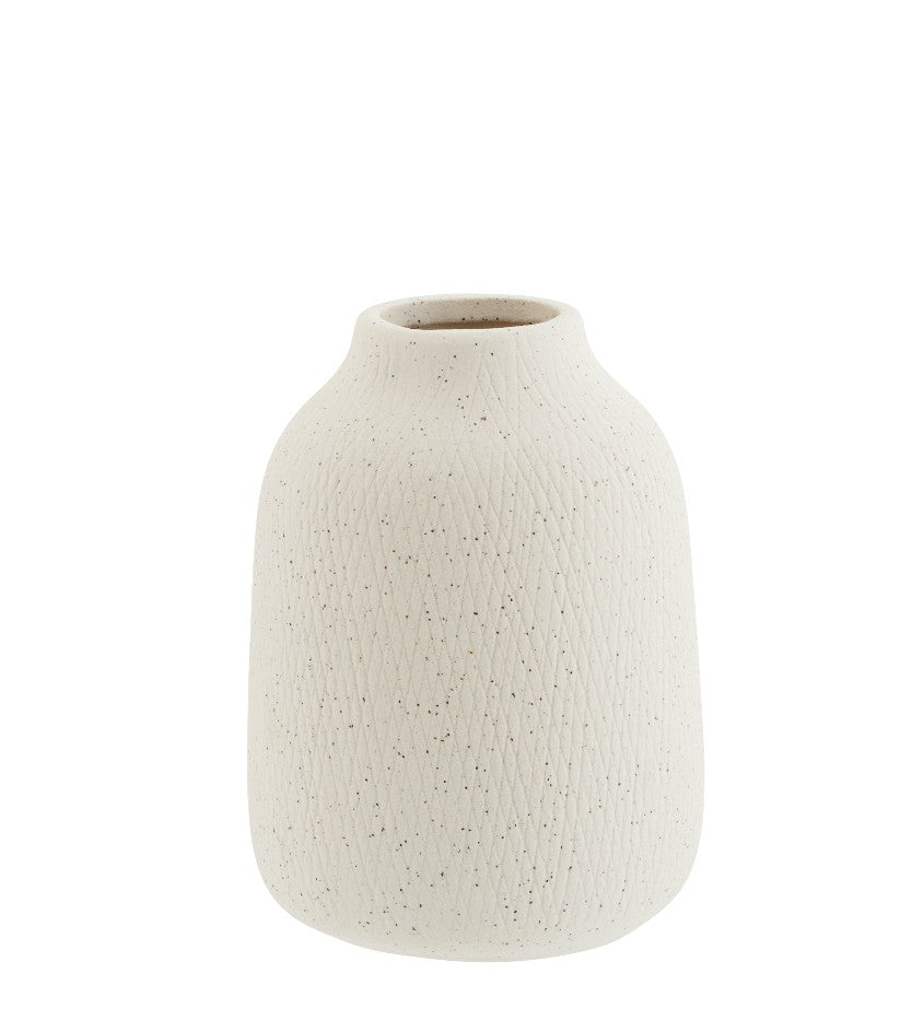 Stoneware Vase, off-white