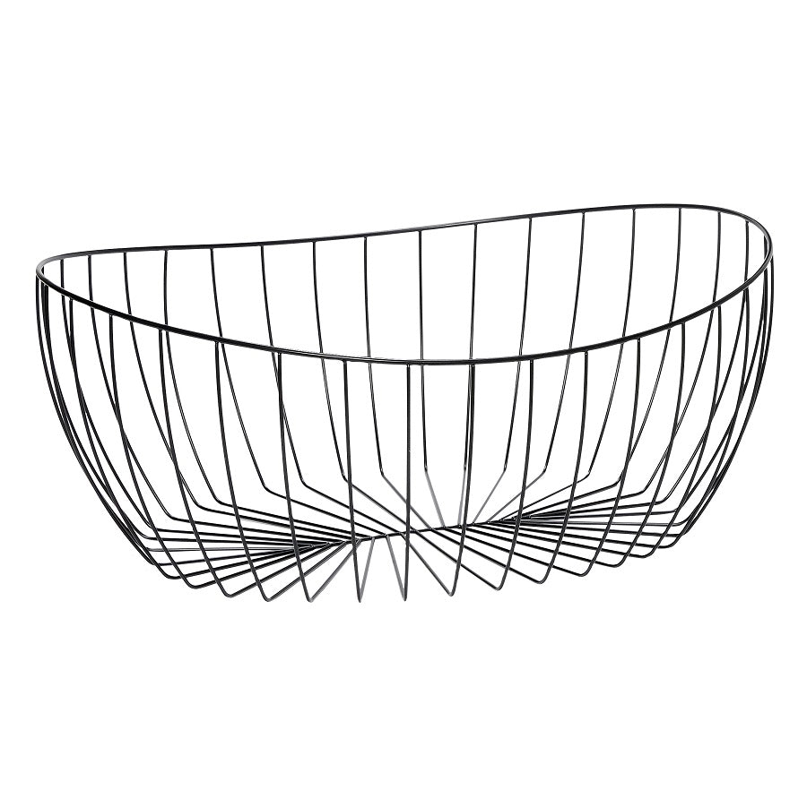 Black Metal Wire Storage Basket - Set of two sizes