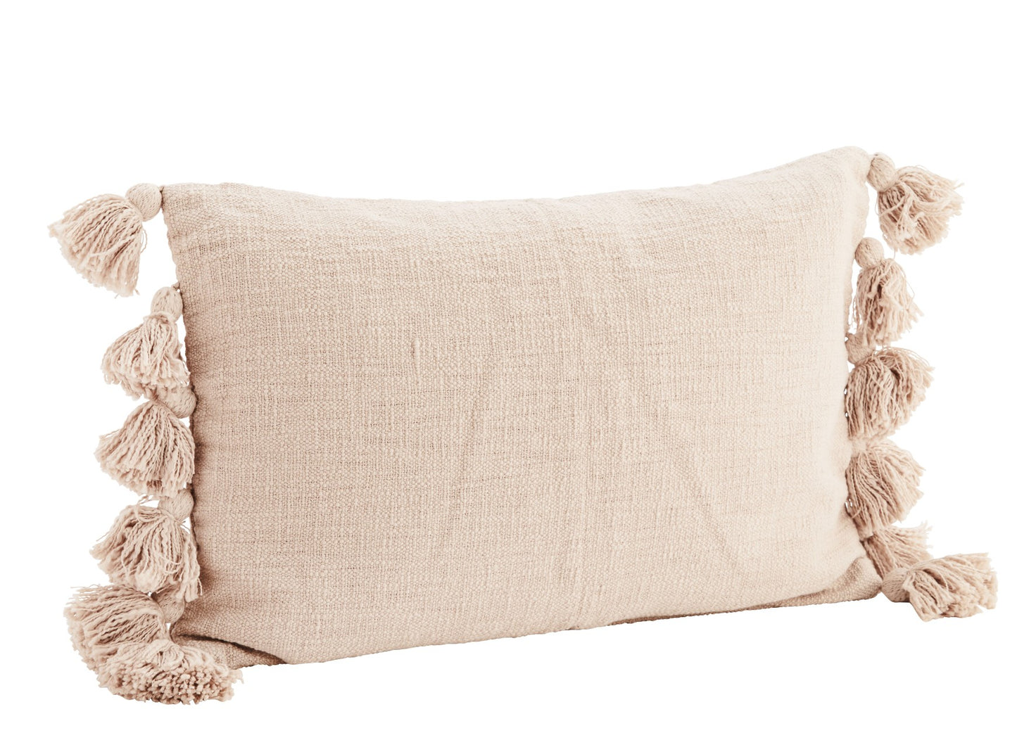 Cushion Cover w/tassels - powder