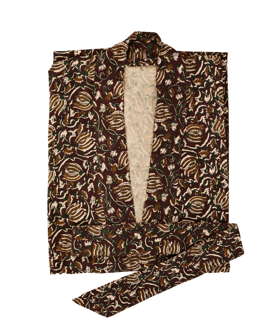 Printed Cotton Kimono w/belt