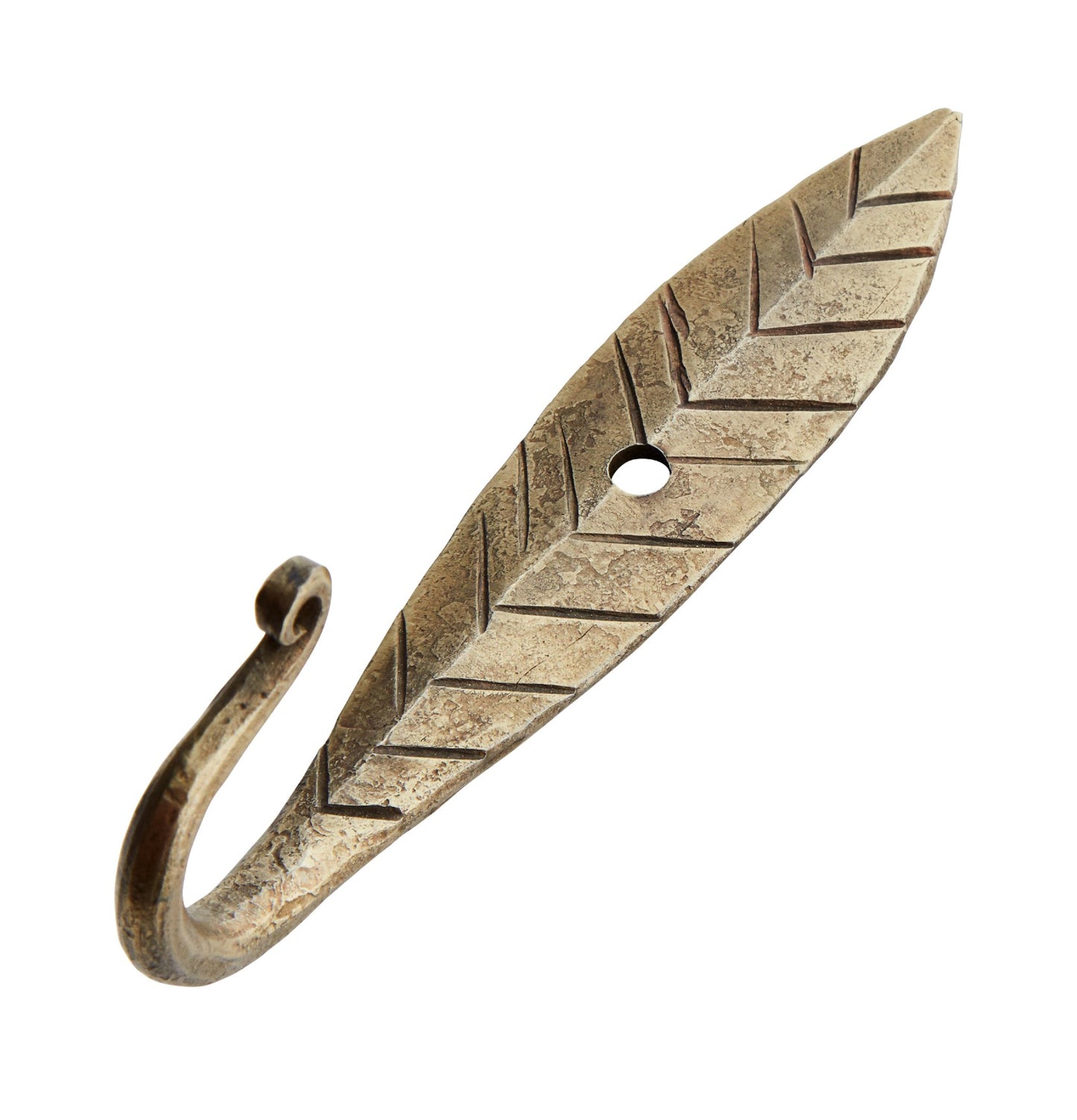 Hand Forged Brass Iron Leaf hook