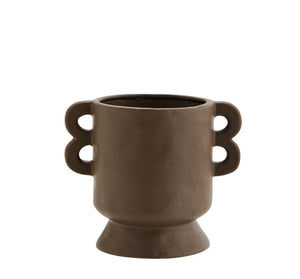 Stoneware vase, Dark brown
