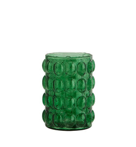 Glass vase w/ bubbles, Green