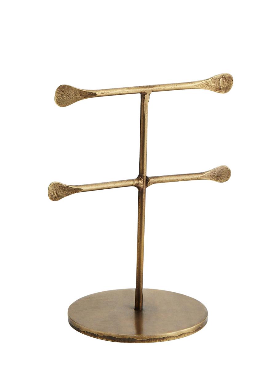 Hand forged jewellery stand, gold