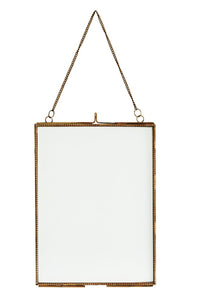 Hanging photo frame, Ant.brass