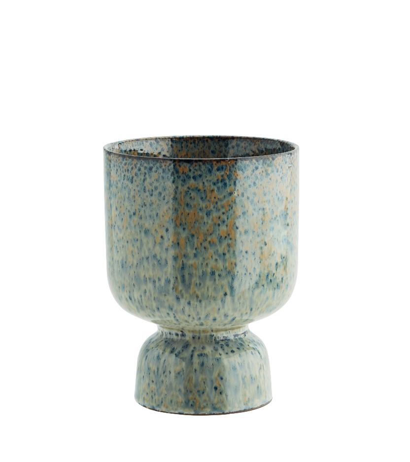 Speckled Stoneware flower pot, large