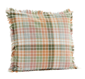 Pastel Checked cushion cover