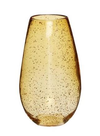 Glow Amber Vase with gold speckles