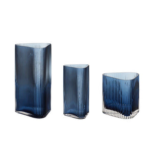 * SPECIAL 10% DISCOUNT Elements Triangle Vases  Blue (set of 3)