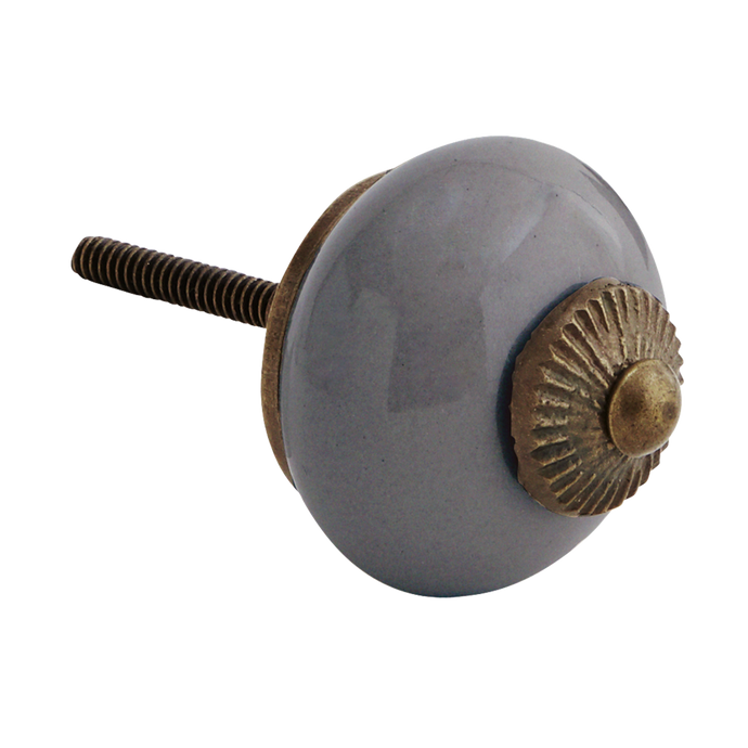 Stoneware doorknob.