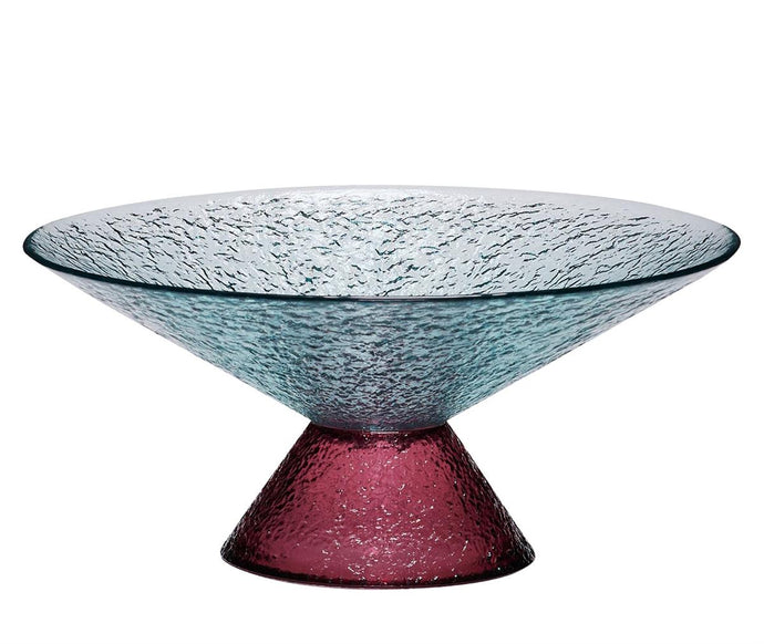 Bonbon Glass Bowl Large, Blue/Red