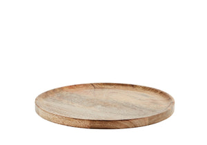 Round wooden plate, small