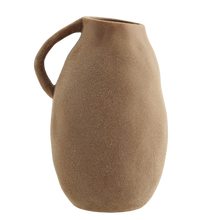 Load image into Gallery viewer, Stoneware vase in  Terracotta w/ handle