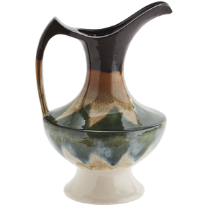 Stoneware vase in  Terracotta w/ handle