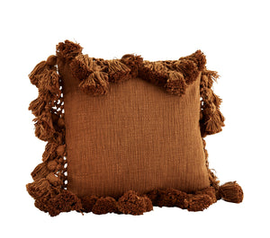 Cushion cover w/ tassels, Sugar Almond