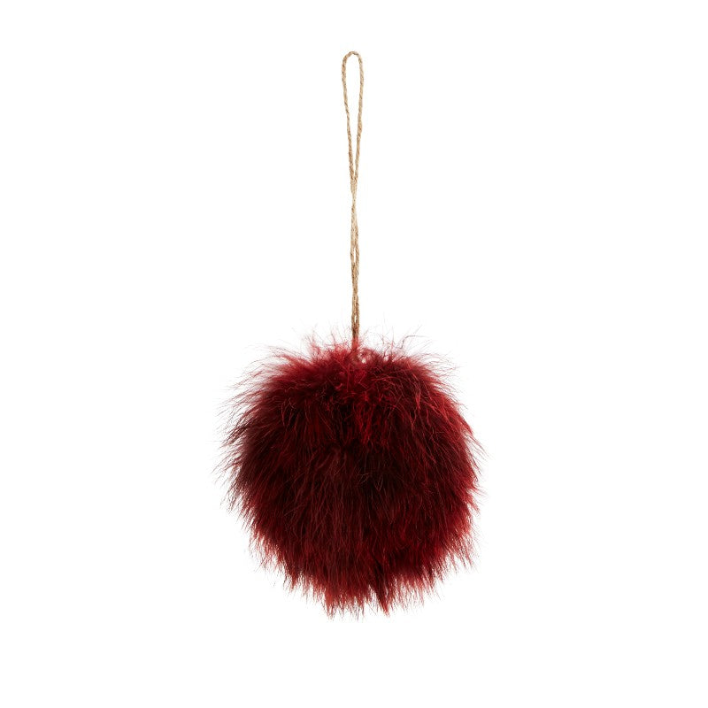Feather Hanging Decoration - Red - SPECIAL